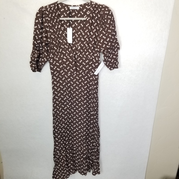NWT $198 Flynn Skye Elsie Midi Dress Polka Dot - Picture 7 of 13